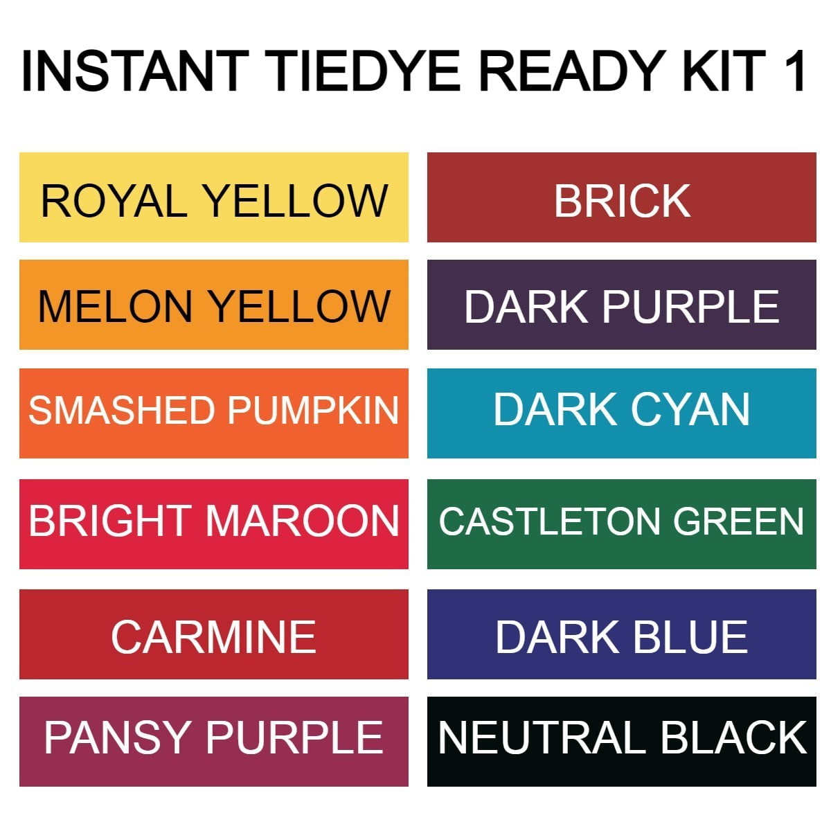  Instant Tiedye Ready Kit 1